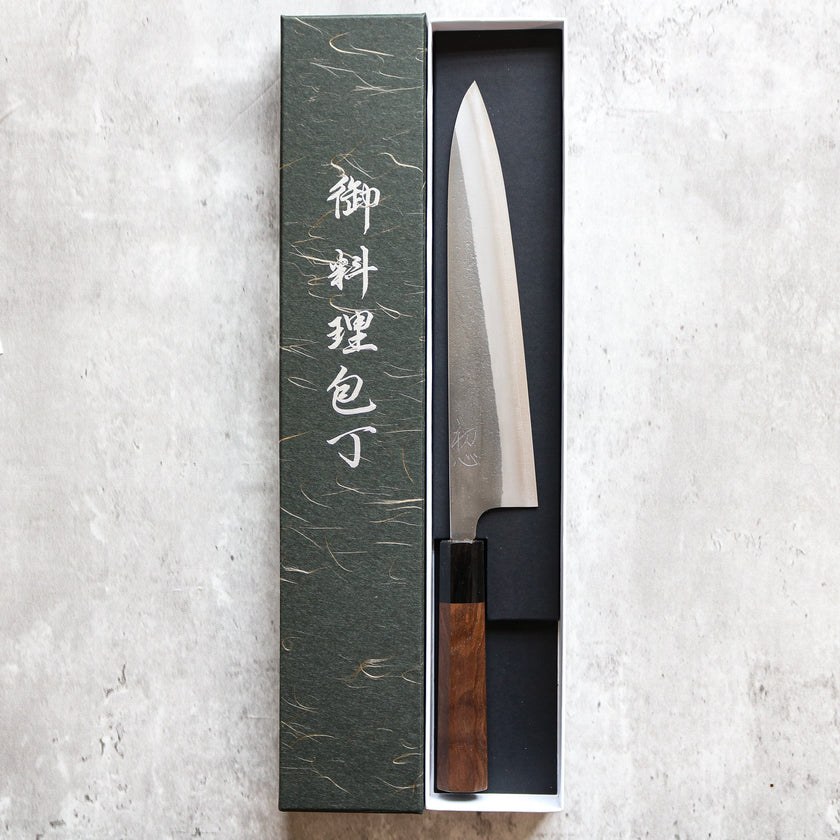 Hatsukokoro Yoshikane Nashiji SKD Gyuto 240 mm