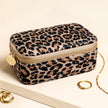 Leopard Print Velvet Jewellery Case