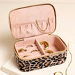 Leopard Print Velvet Jewellery Case