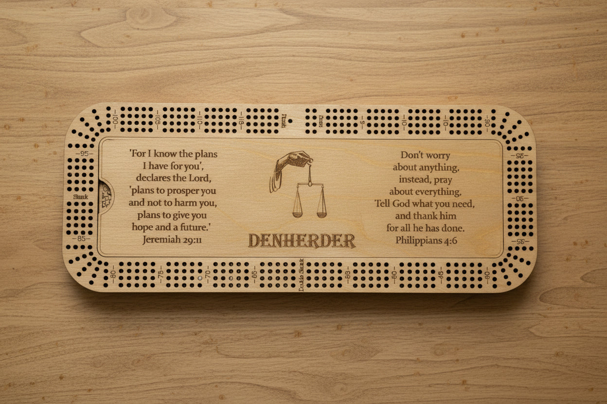 Large 4-Player Cribbage Board - 24