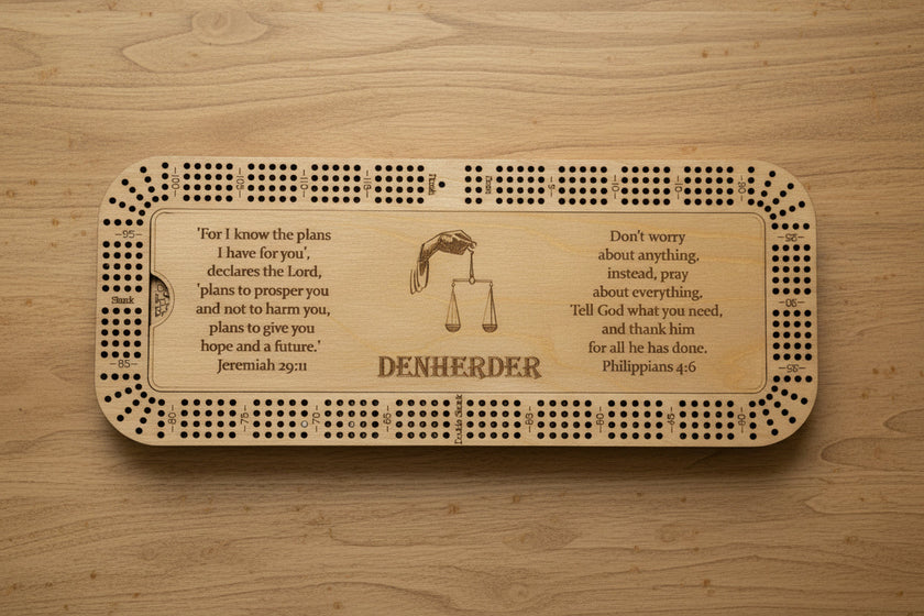 Large 4-Player Cribbage Board - 24