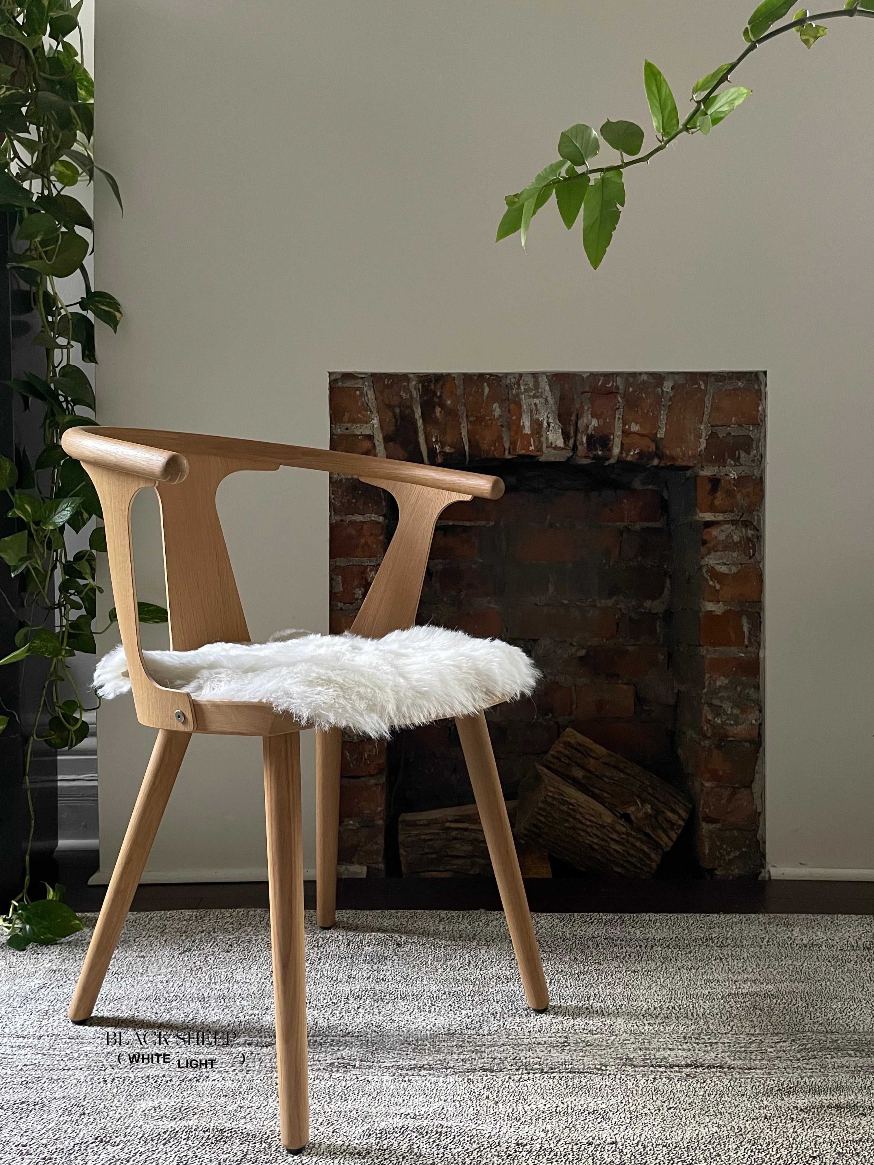 Shorn White Icelandic Sheepskin Chair Pad