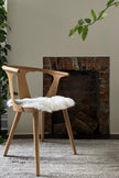 Shorn White Icelandic Sheepskin Chair Pad