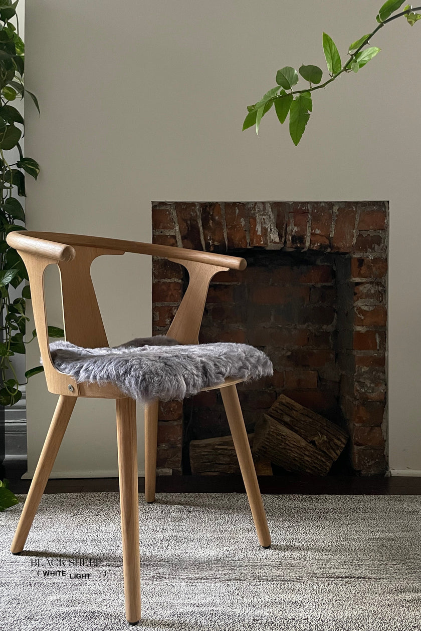 Shorn Silver Icelandic Sheepskin Chair Pad