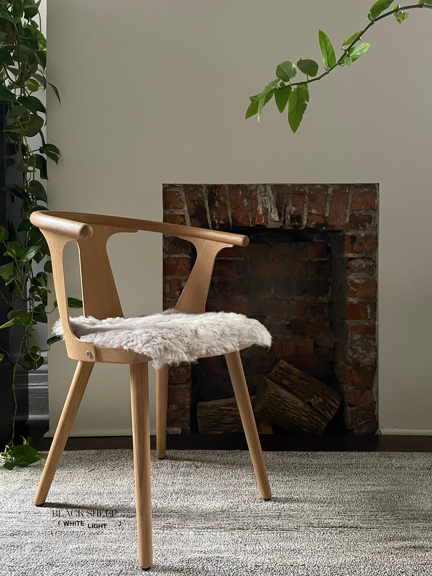 Shorn Nude Icelandic Sheepskin Chair Pad