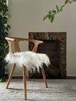 White Icelandic Sheepskin Chair Pad