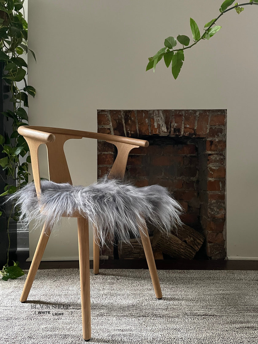 Silver Icelandic Sheepskin Chair Pad