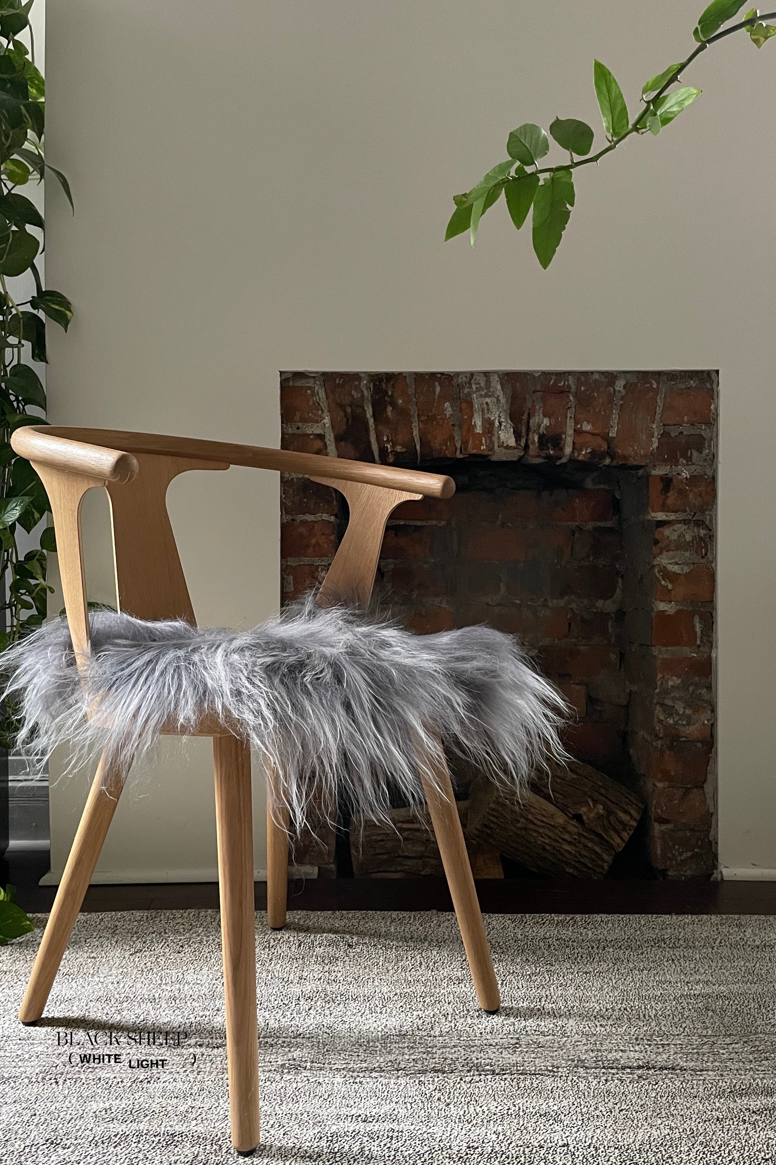 Silver Icelandic Sheepskin Chair Pad