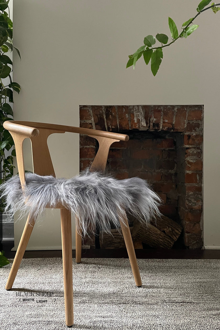 Silver Icelandic Sheepskin Chair Pad