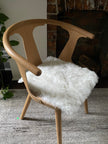 Shorn White Icelandic Sheepskin Chair Pad
