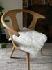 Shorn White Icelandic Sheepskin Chair Pad