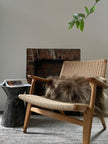 Rectangular Brown Icelandic Sheepskin Pillow Cover