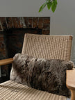 Rectangular Shorn Brown Icelandic Sheepskin Pillow Cover