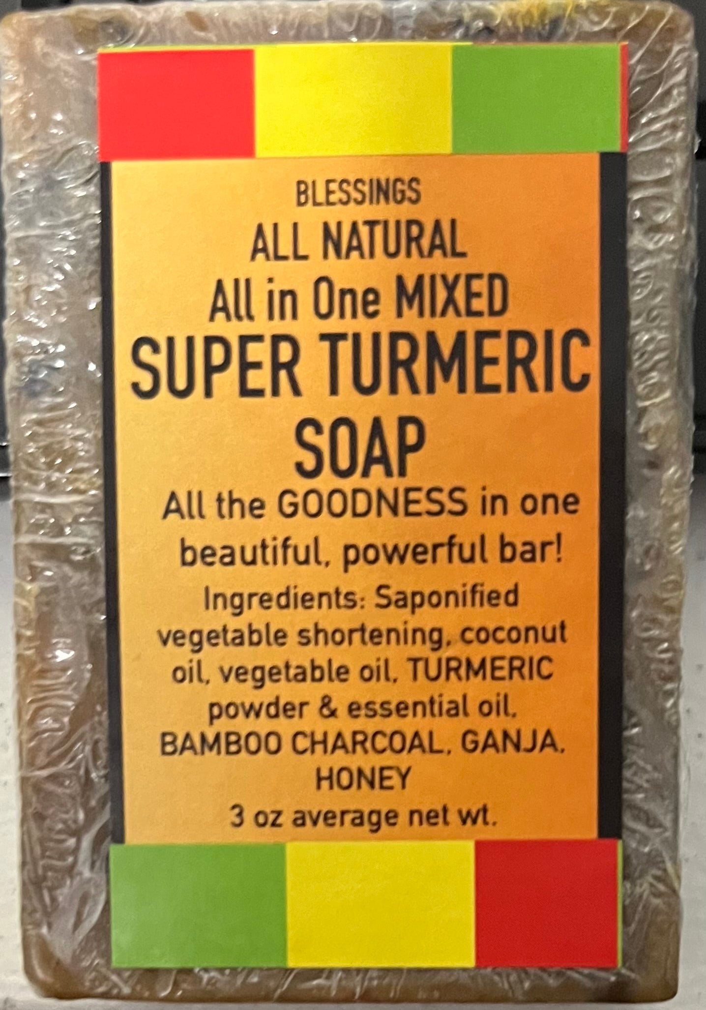 ALL NATURAL SUPER TURMERIC ALL IN ONE FACE & BODY BAR