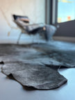 Large Dark Grey Cowhide Area Rug