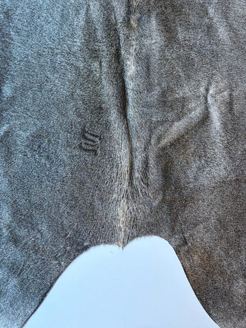 Large Dark Grey Cowhide Area Rug