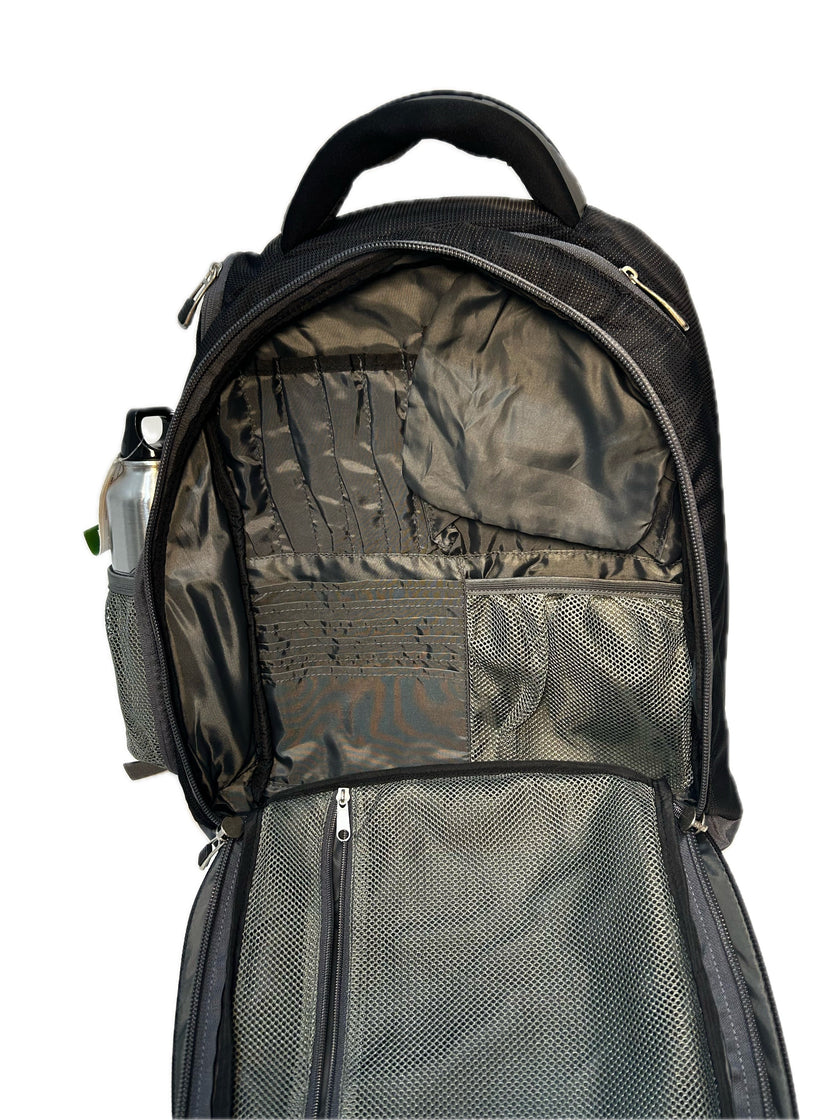 Europe Bound Exec-Tek Black & Grey Heavily Cushioned Laptop Backpack 25L