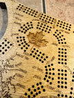 British Columbia Shaped Cribbage Board