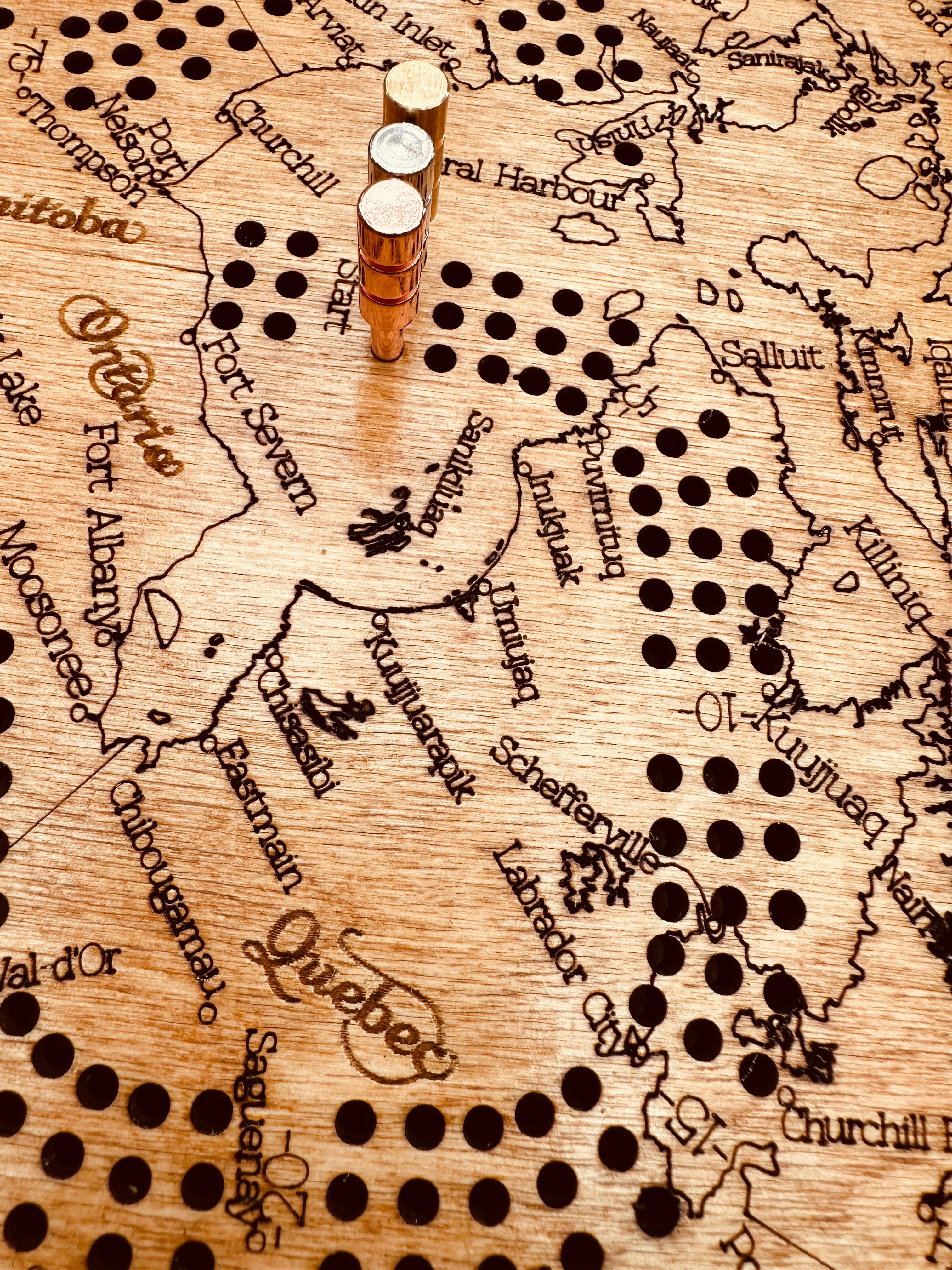 Canada Map Cribbage Board