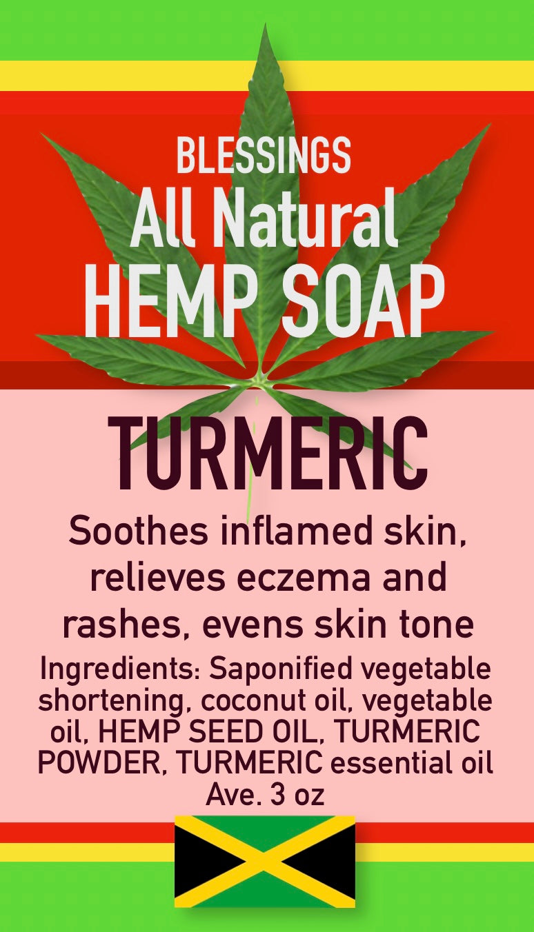 ALL NATURAL HEMP TURMERIC FACE & BODY BAR