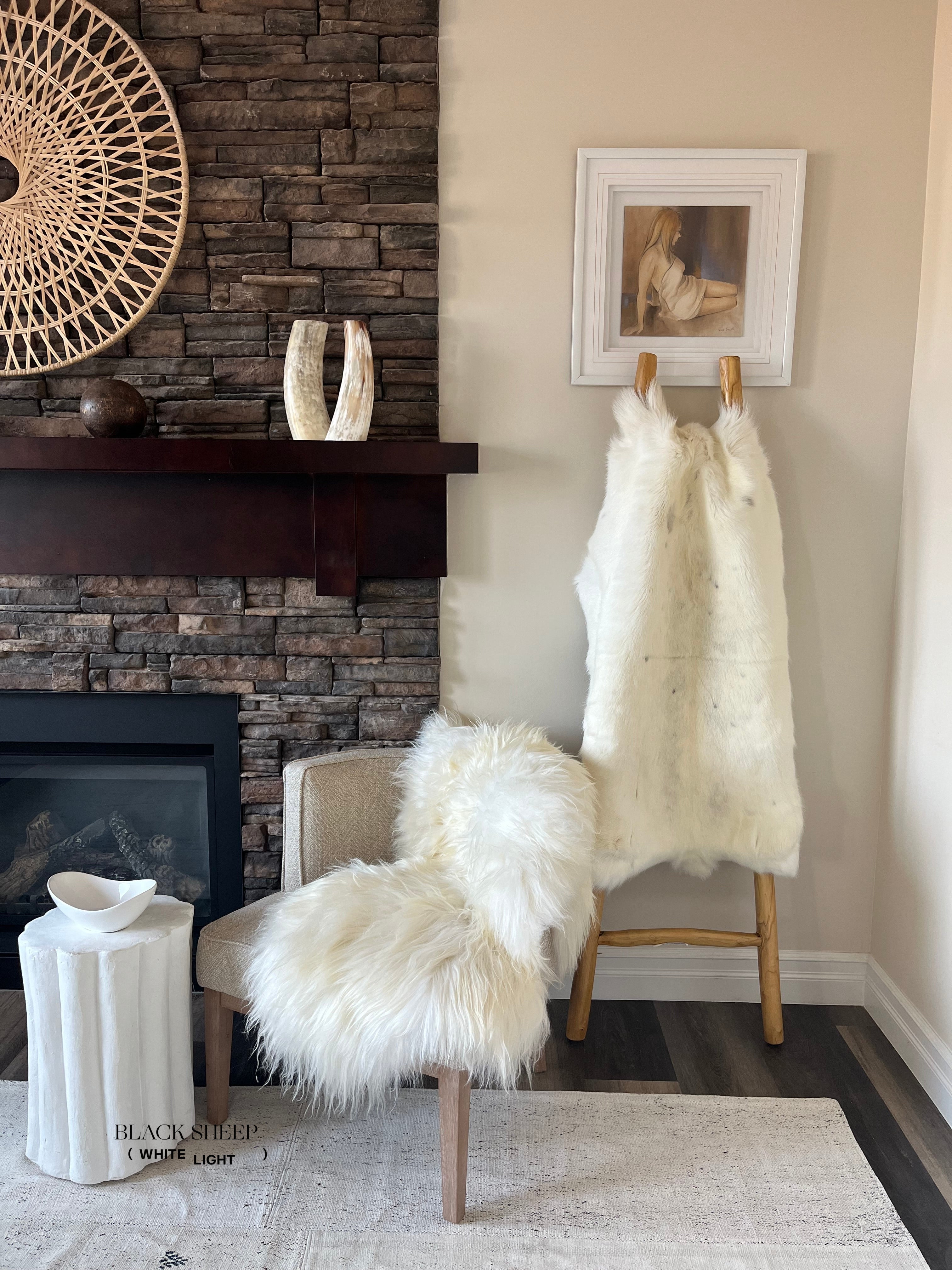 White Sami Reindeer Hide