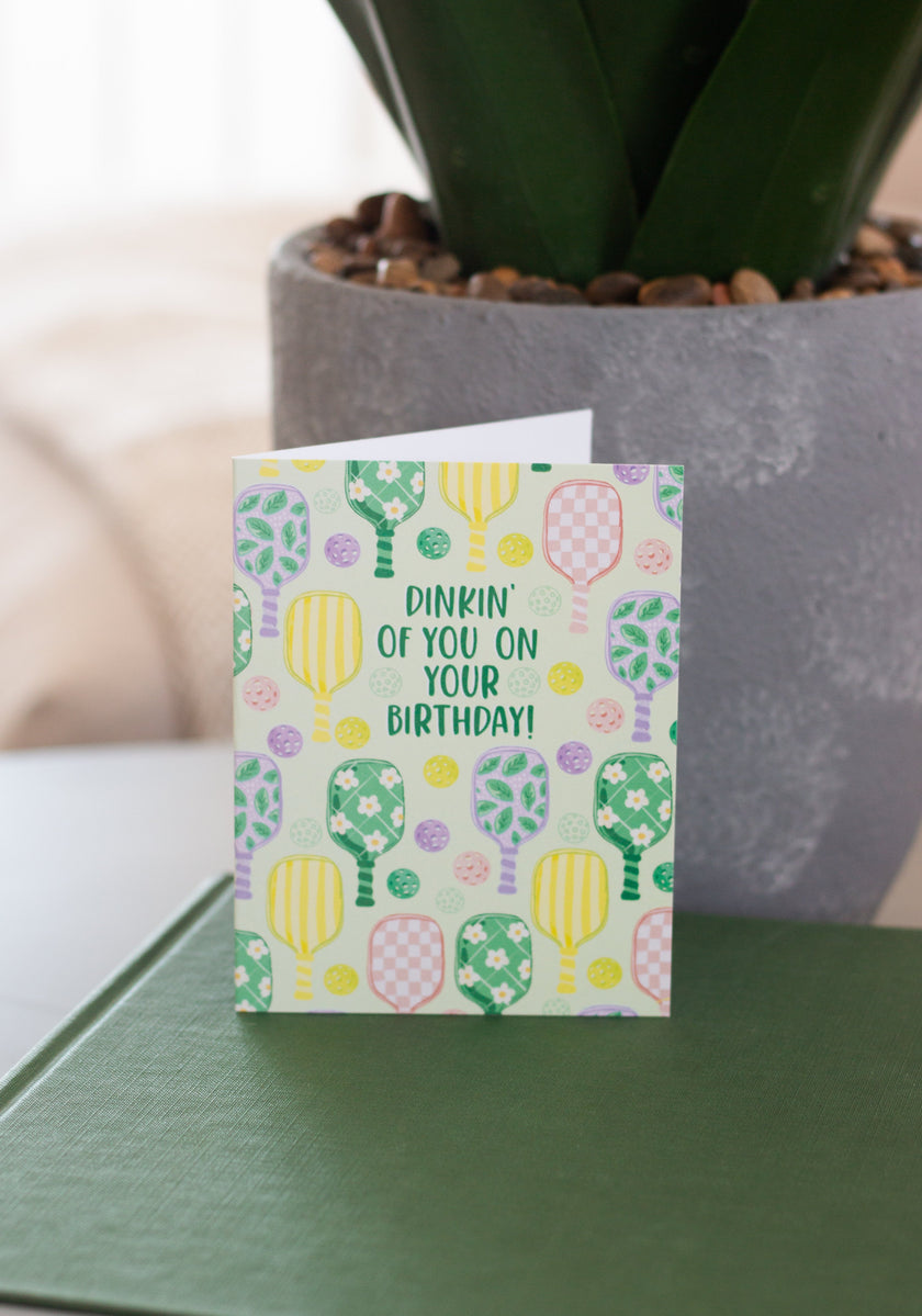 Dinkin' Of You On Your Birthday! - Greeting Card