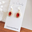 Ruby Red Drop Earrings