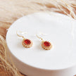Ruby Red Drop Earrings