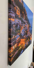 Côte d'Amalfi vibrante - Impression sur toile - Vue panoramique
