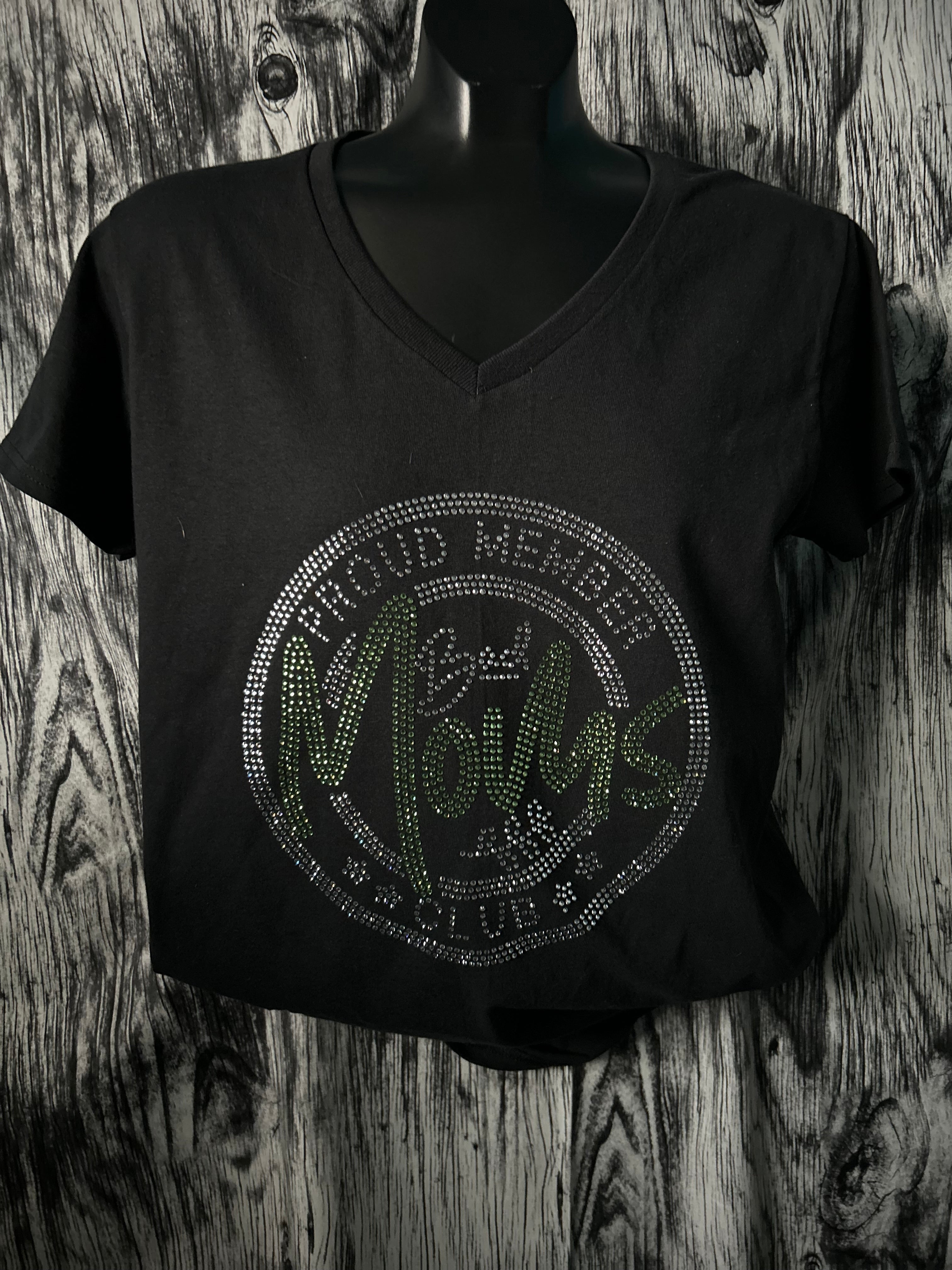 Proud Member of the Bad Moms Club Rhinestone T-Shirt – Funny Mom Life Sparkle Tee | Blingdazzel Apparel