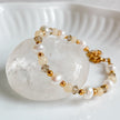 THÉIA | Bracelet fin en pierres de jade jaune et perles d’eau douce