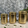 11-Piece Brass Hammered Canister Set | Airtight Pantry Storage Containers