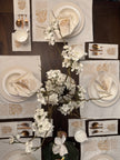 Month of Blessings - Golden Silk Embroidery Placemat Set (30 Pieces)