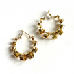 Spiral Hoop Stud Earrings - Gold Plate
