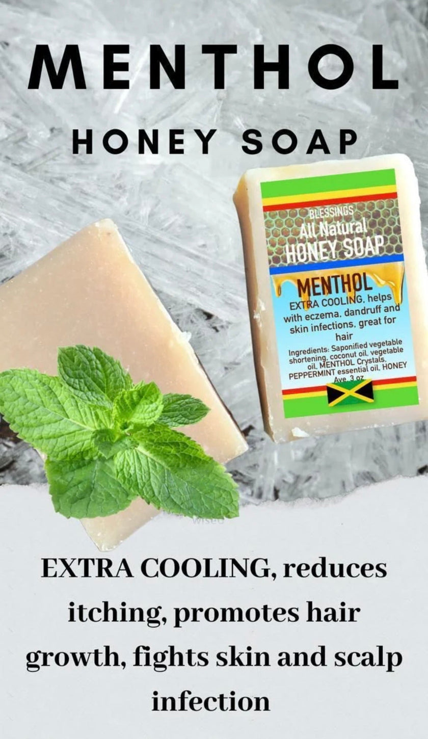 ALL NATURAL HONEY MENTHOL FACE & BODY BAR