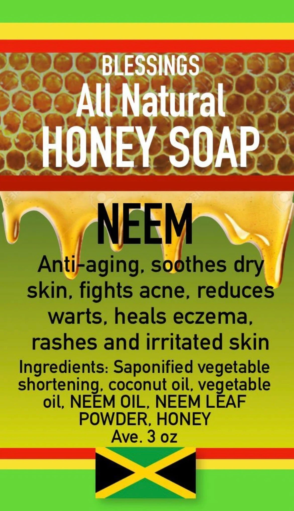 ALL NATURAL HONEY NEEM OIL FACE & BODY BAR