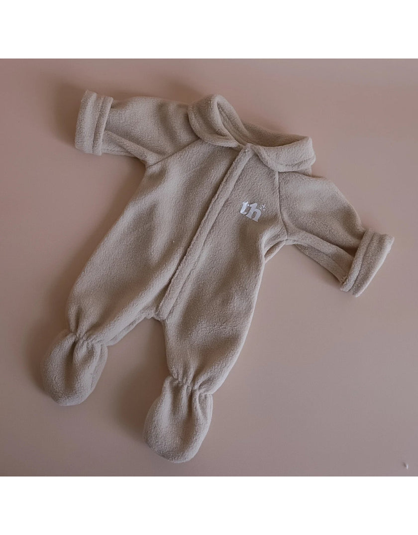 Taupe footed pajamas - Tiny Harlow