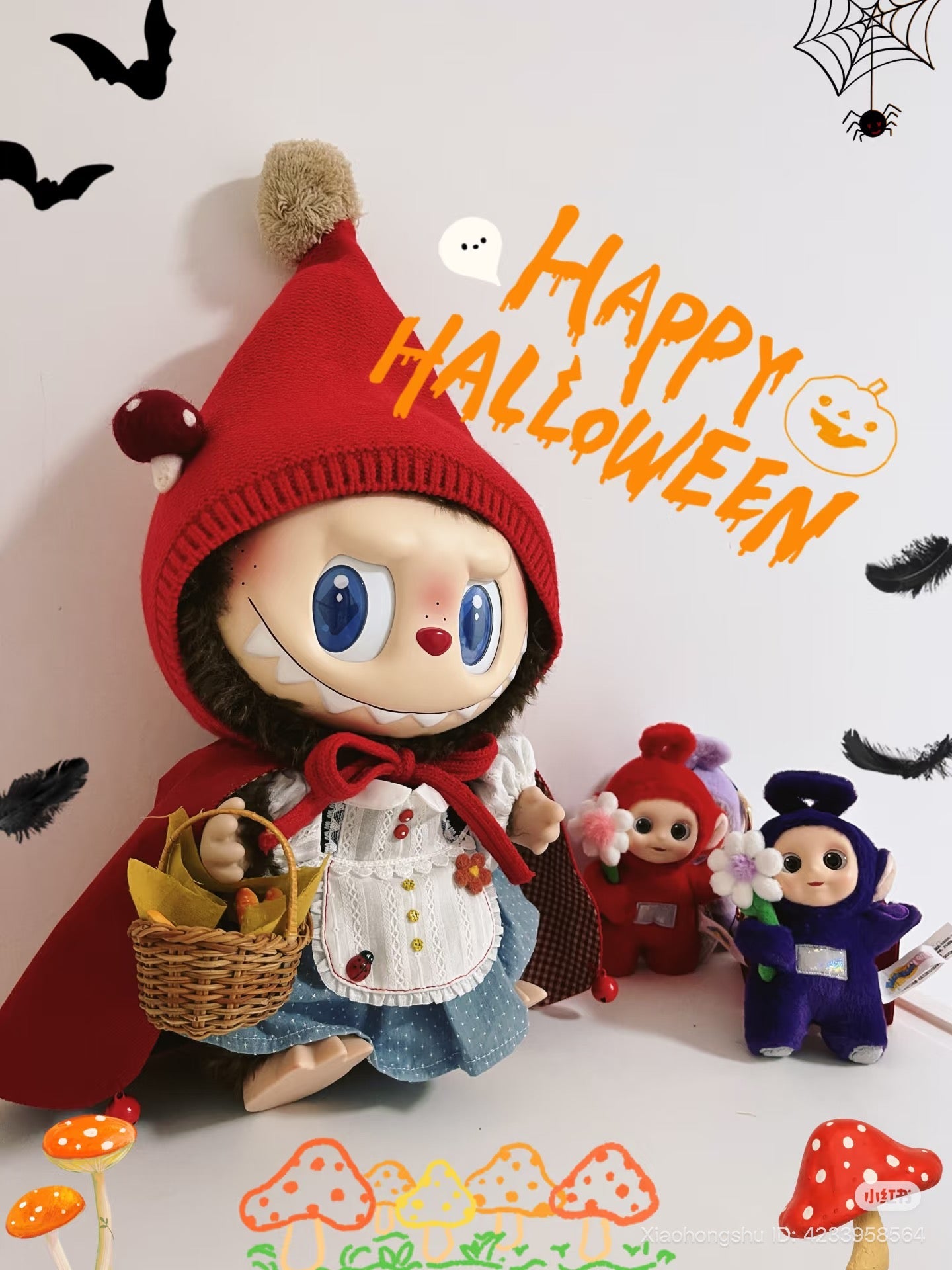 [pre order] Labubu 17cm Little Red Riding Hood Costume Cute Collectible Figure Outfit