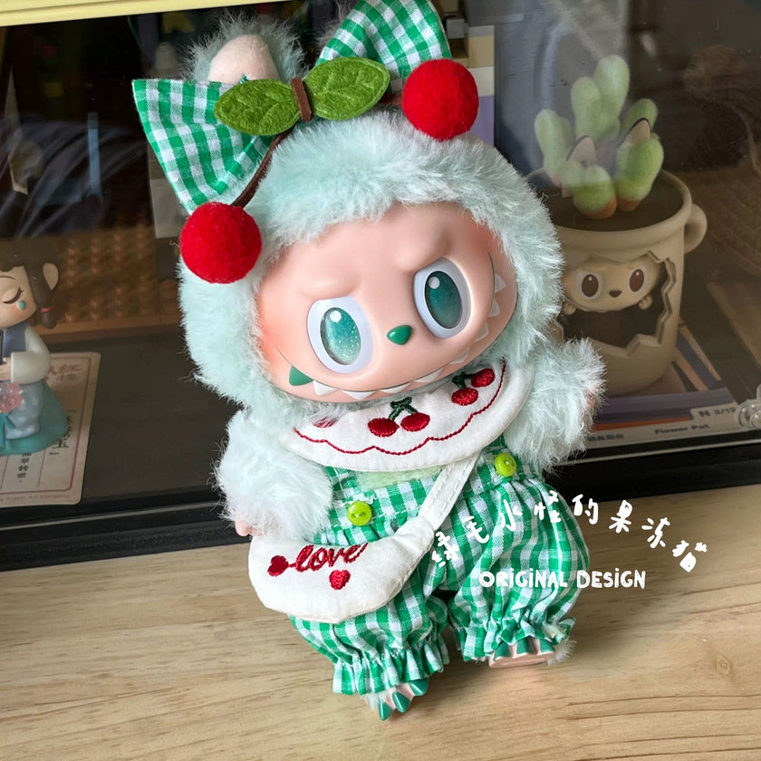 [pre order] labubu cherry picnic outfit