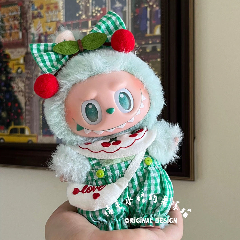 [pre order] labubu cherry picnic outfit