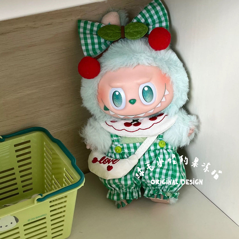 [pre order] labubu cherry picnic outfit