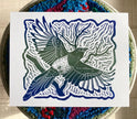 'Magpie' lino print