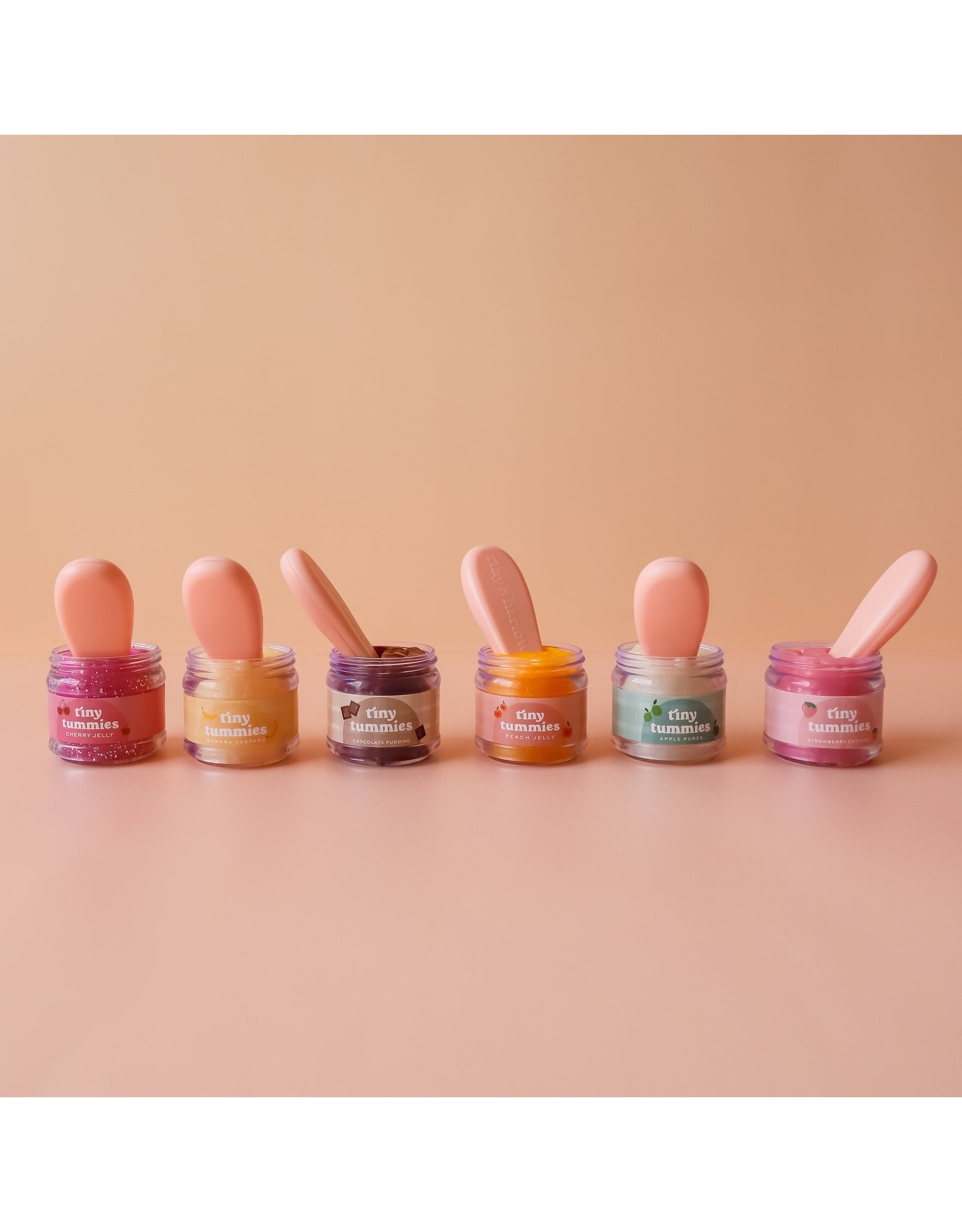 Tiny Tummies chocolate pudding food jar and spoon set - Tiny Harlow