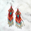 Beaded Aztec Style Earring