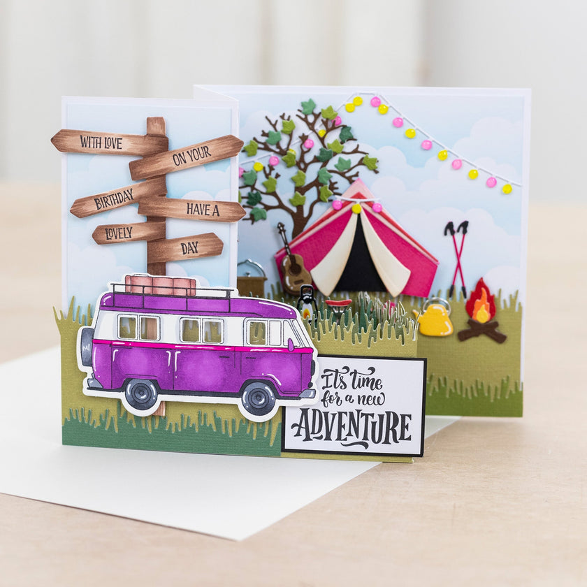 Crafters Companion The Great Outdoors Clear Acrylic Stamp Set - Find Yourself in Nature 