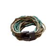 Mixed Bead Bracelet with Wooden Clasp