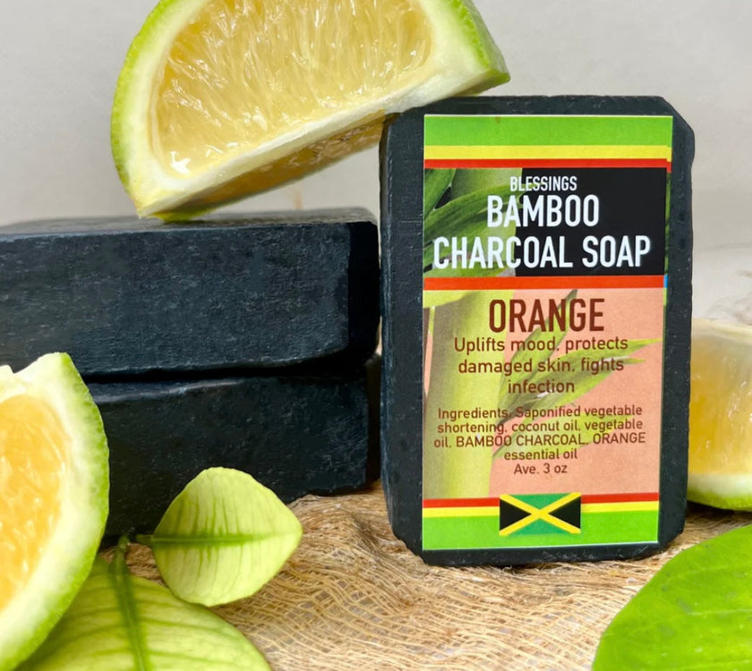 All Natural Soap Bamboo Charcoal Orange