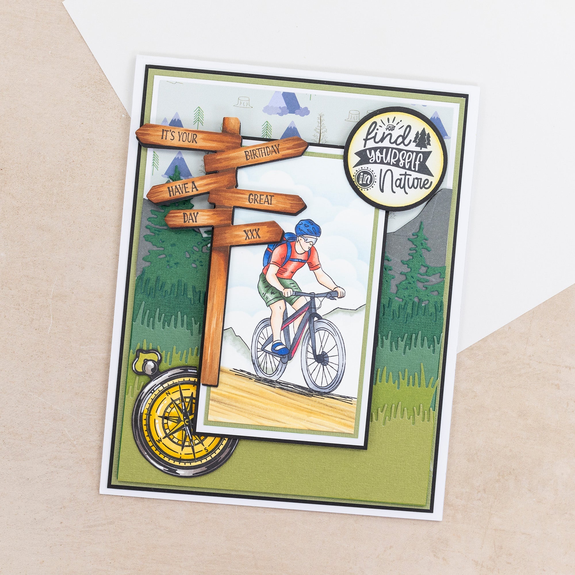Crafters Companion The Great Outdoors Clear Acrylic Stamp Set - Explore