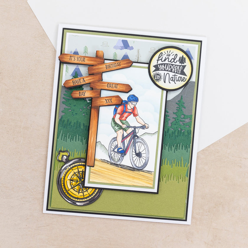 Crafters Companion The Great Outdoors Clear Acrylic Stamp Set - Explore