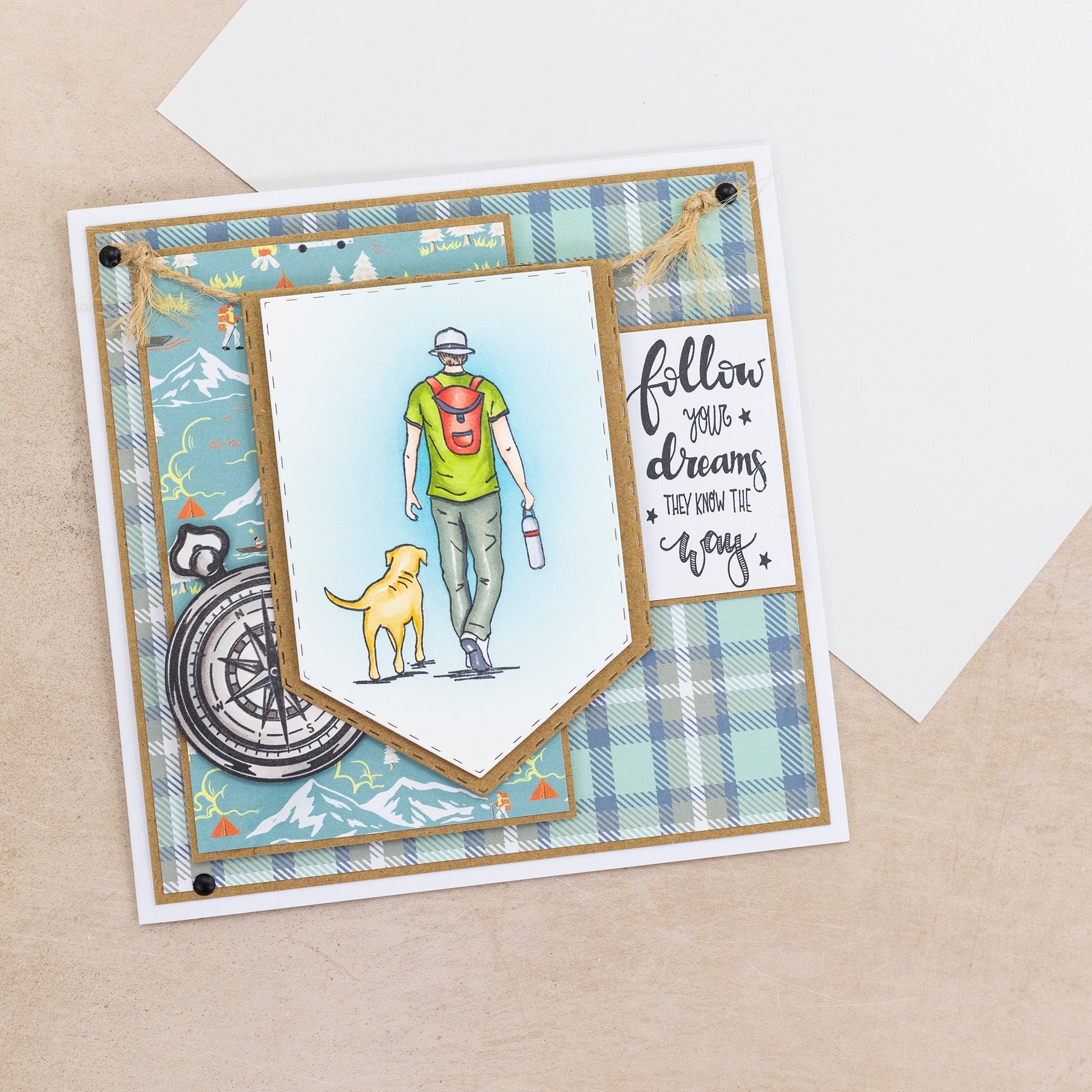Crafters Companion The Great Outdoors Clear Acrylic Stamp Set - New Adventures